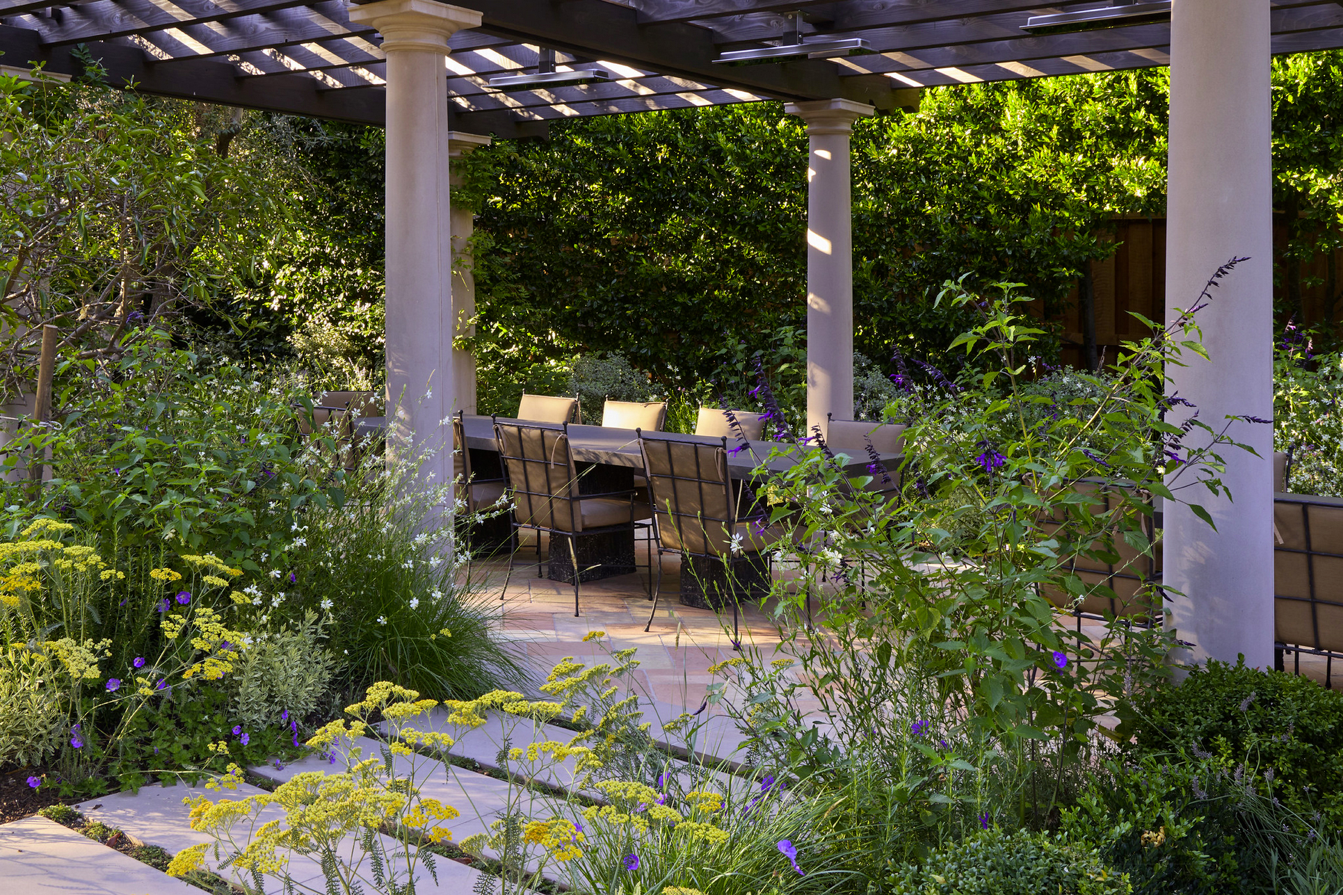 Classic garden — formal axes and symmetry