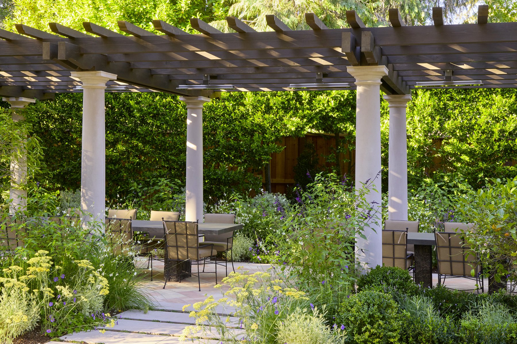 Classic garden — formal axes and symmetry